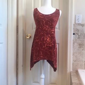 Apt. 9 Asymmetrical Dress in Red Floral
